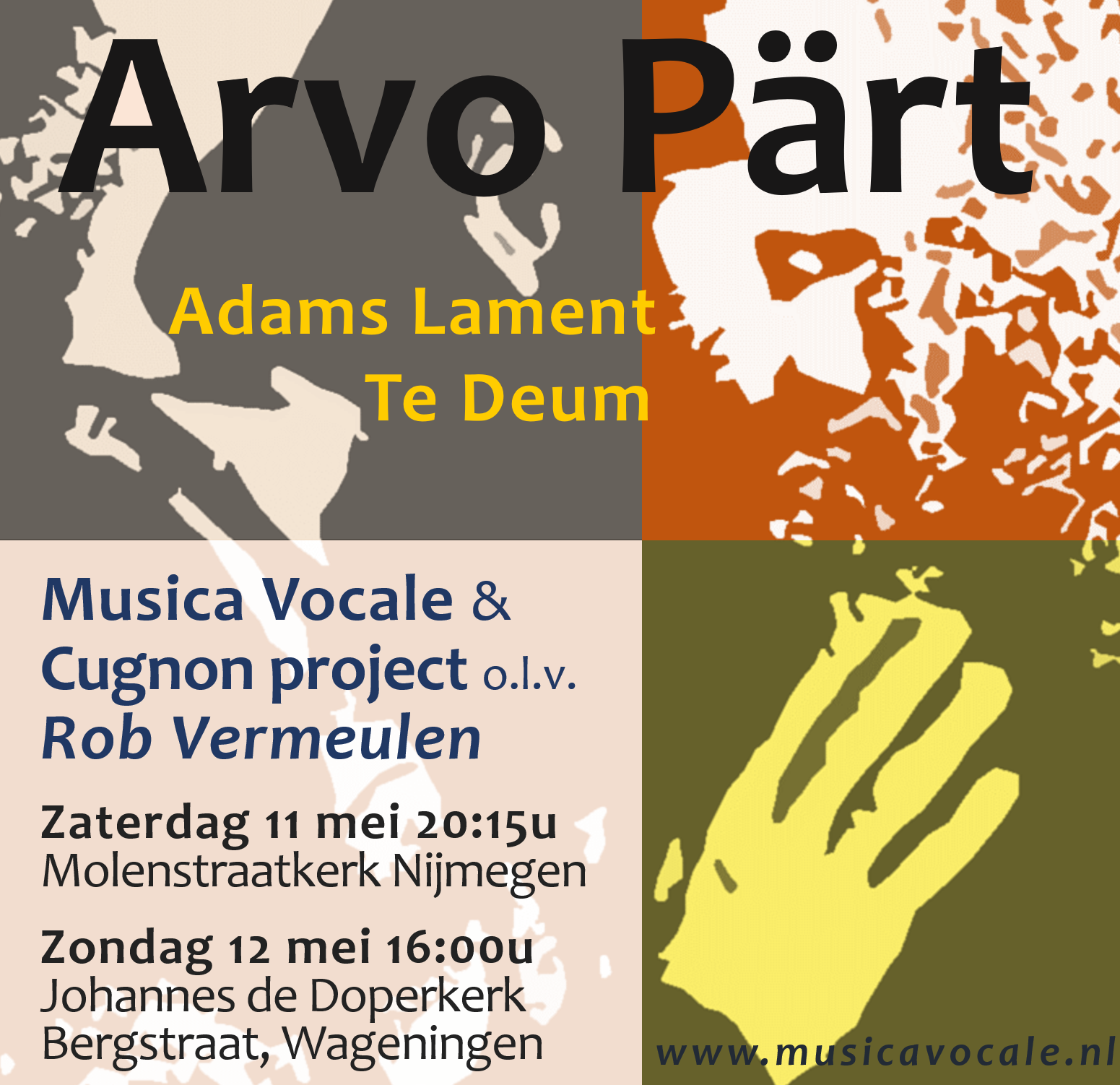 Mei 2019: Arvo Pärt: Te Deum & Adam’s Lament – Musica Vocale